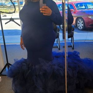 Plus size maternity gown